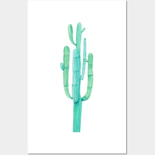 One Pretty Watercolor Cactus Posters and Art